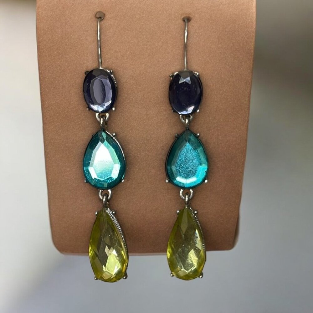 NWOT Elegant Multi-Color Drop Earrings